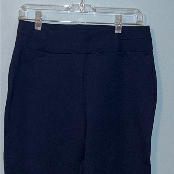New York & Company Pull-On Knit Navy Straight Leg Pants, Size Medium - Picture 4 of 6